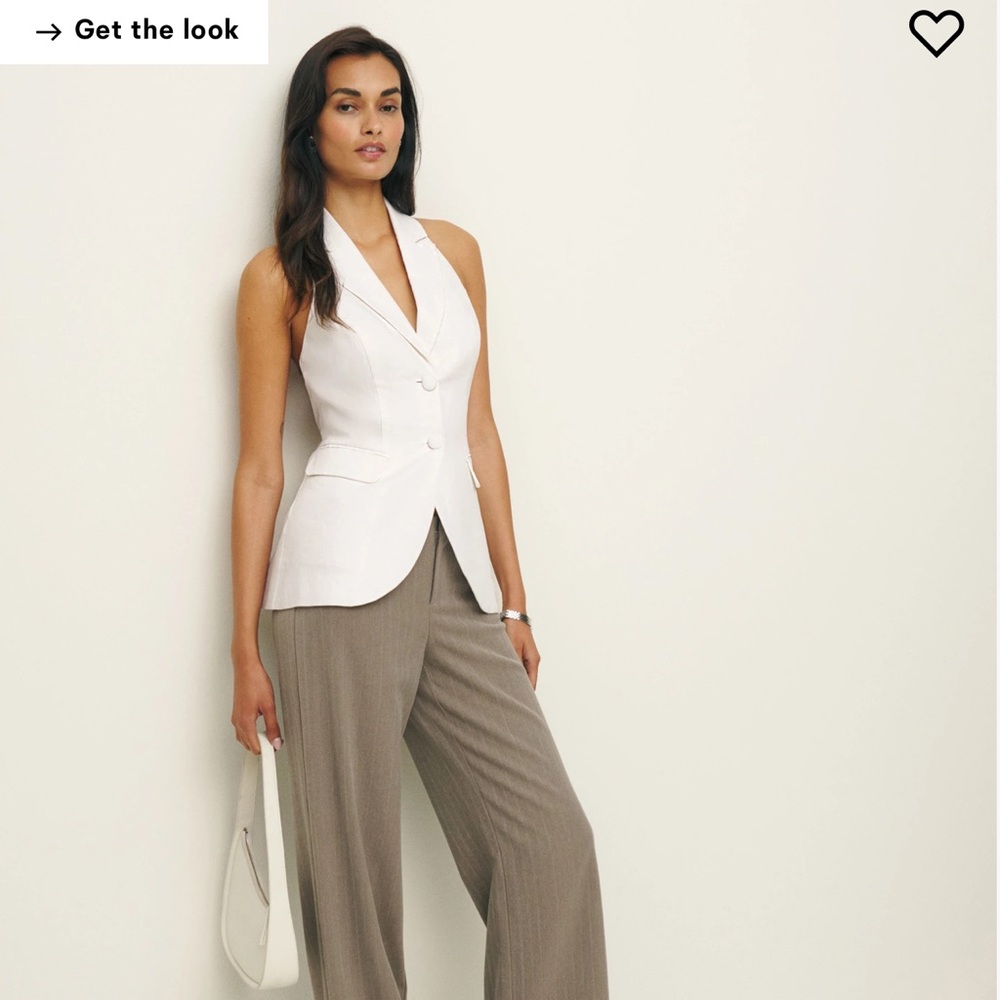 Reformation Brennan linen vest NWT